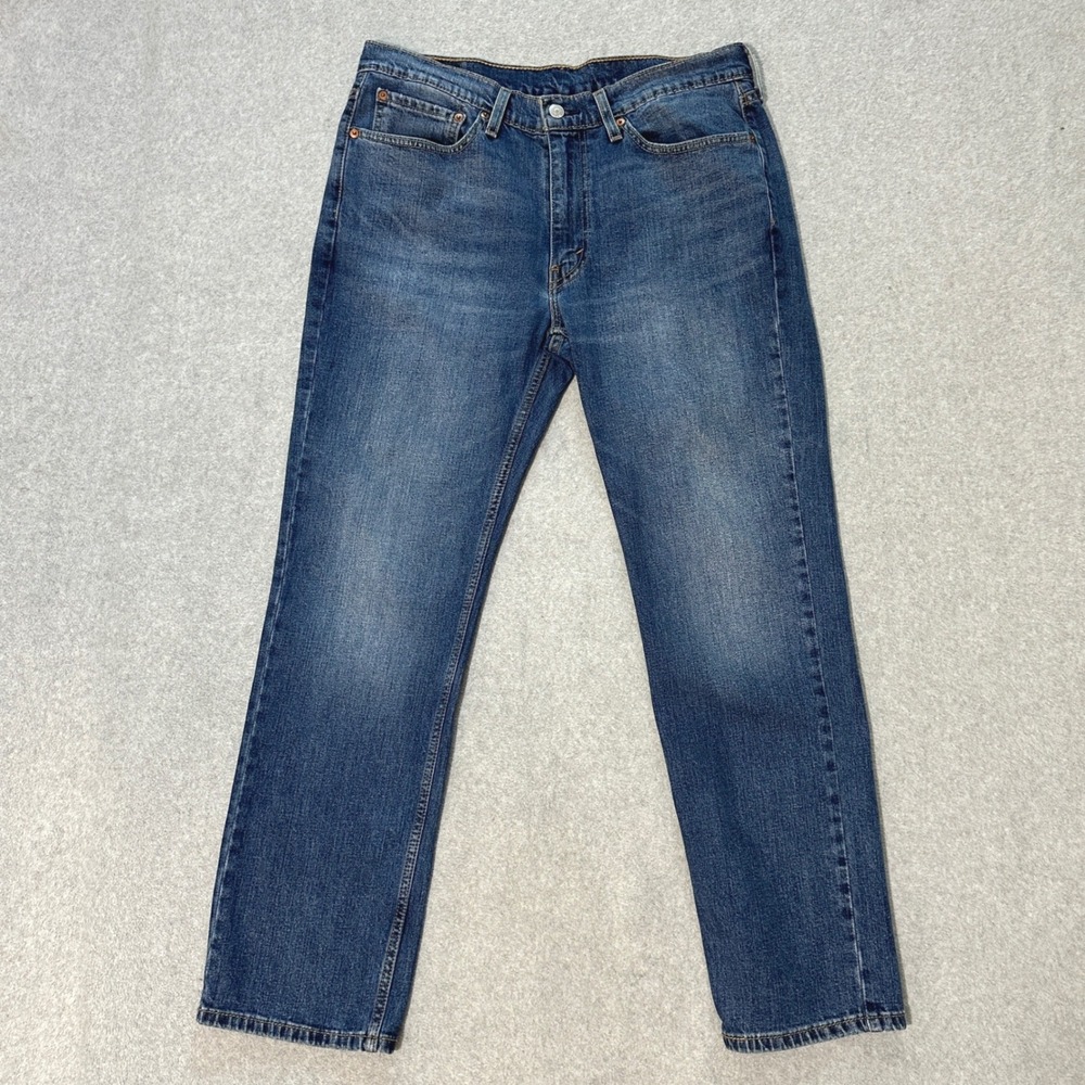 Levis 514 Straight Fit Jeans Mens 34x30 Medium Wash Blue Denim